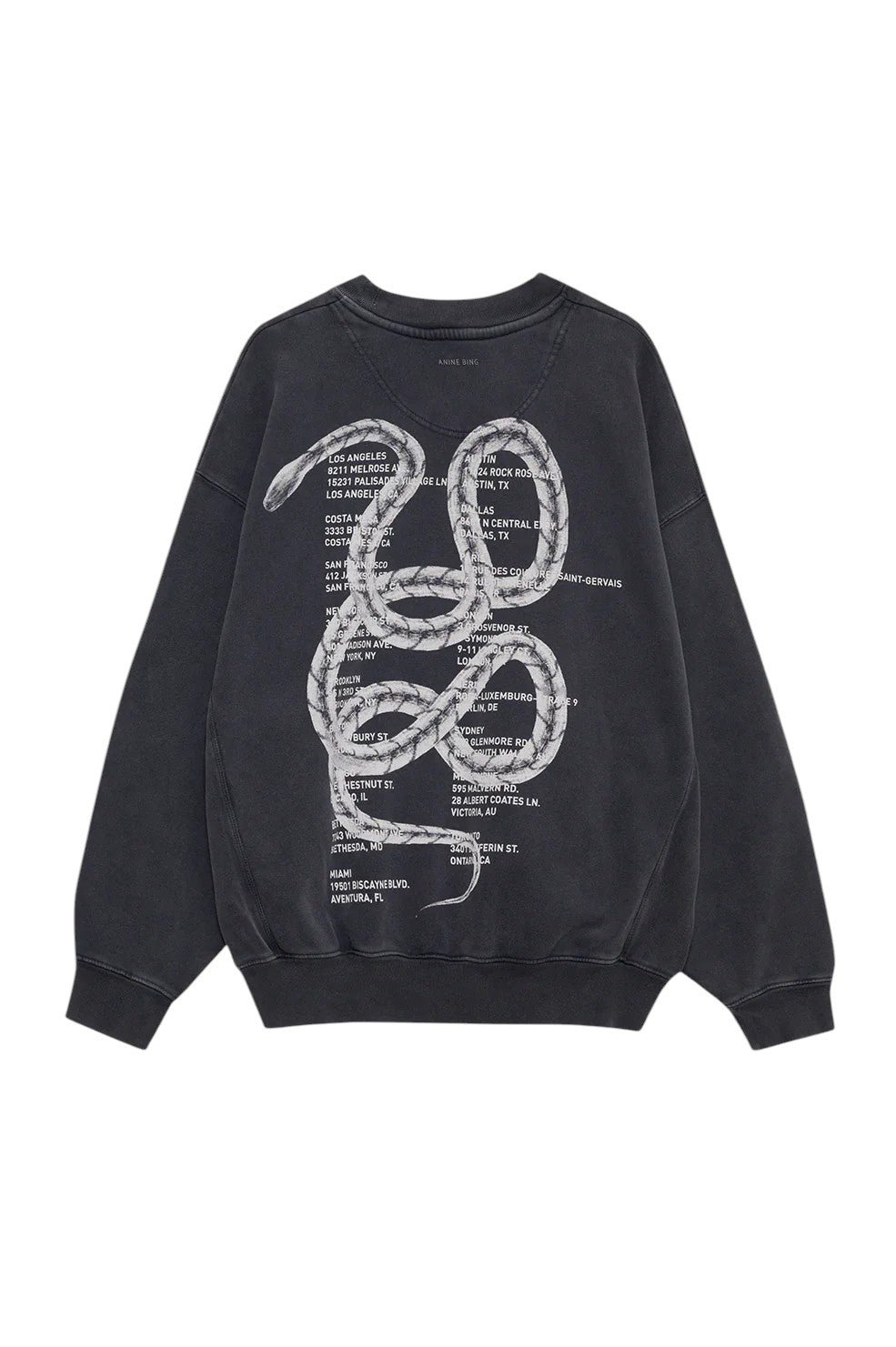 Jaci Sweatshirt Twisted Snake - Washed Black - Image 4