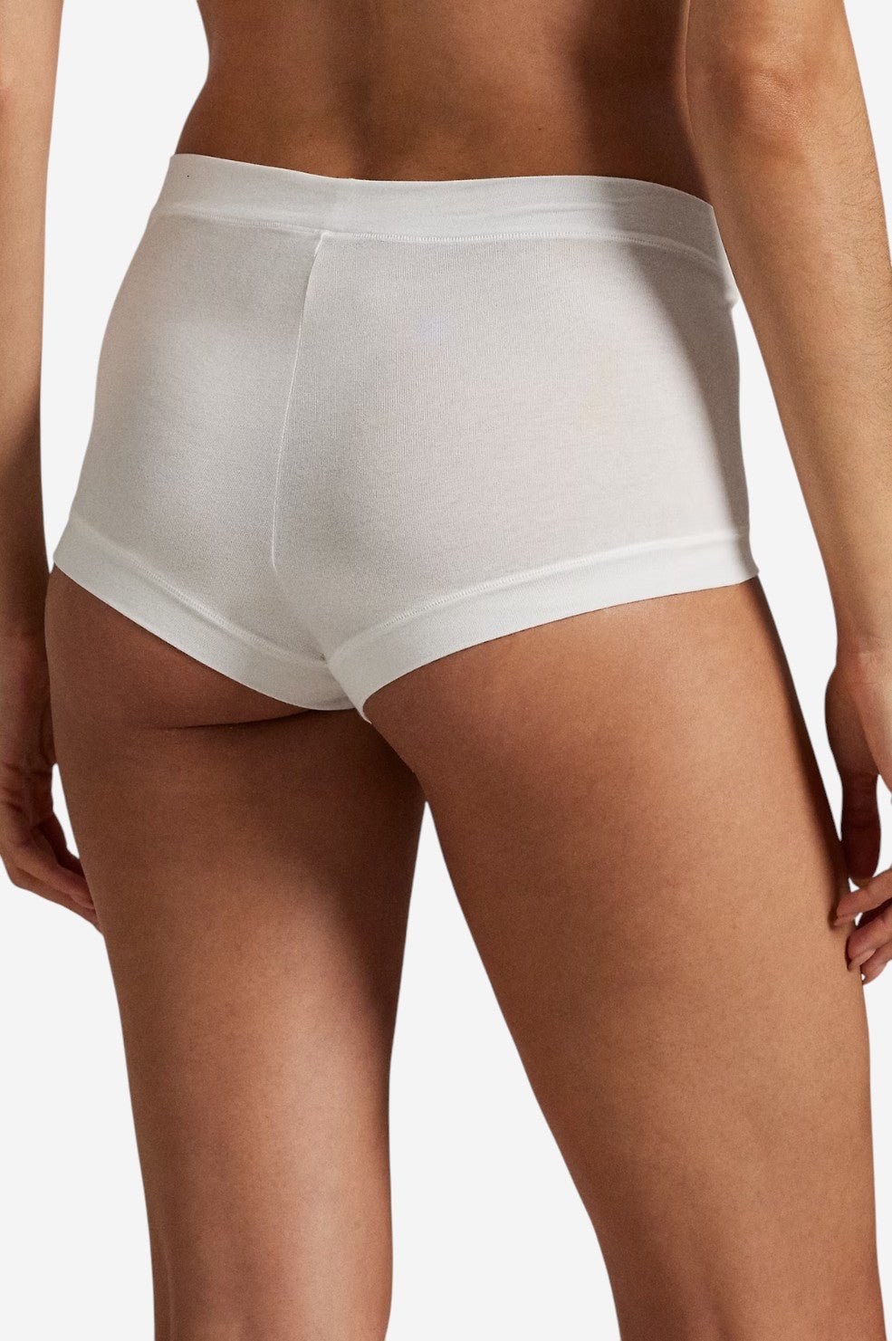 Stretch-Cotton Girl Short - White - Image 3