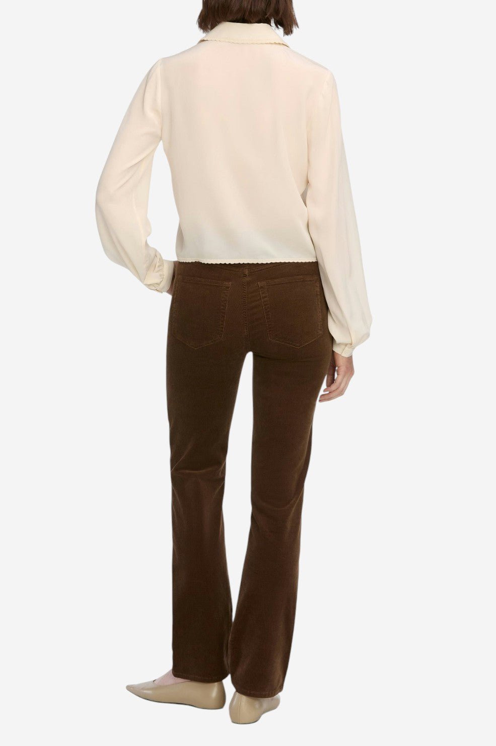 Le Sleek Straight Corduroy - Bitter Chocolate - Image 4