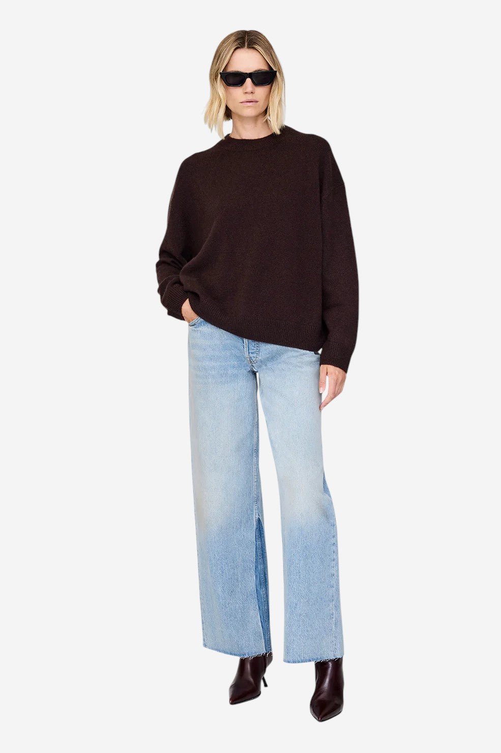 *PRE-ORDER* Lee Crew Sweater - Deep Bown