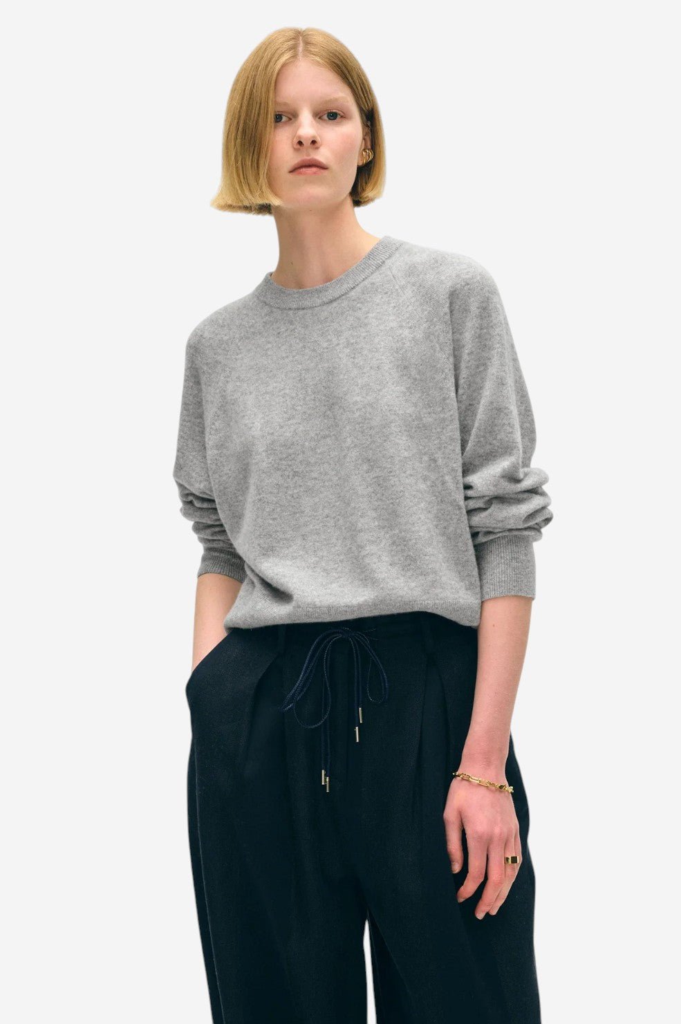 Cashmere Easy Sweatshirt - Grey Heather - Image 2