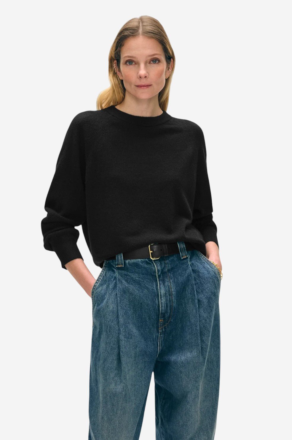 Cashmere Easy Sweatshirt - Black