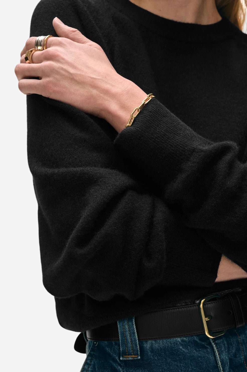 Cashmere Easy Sweatshirt - Black - Image 2