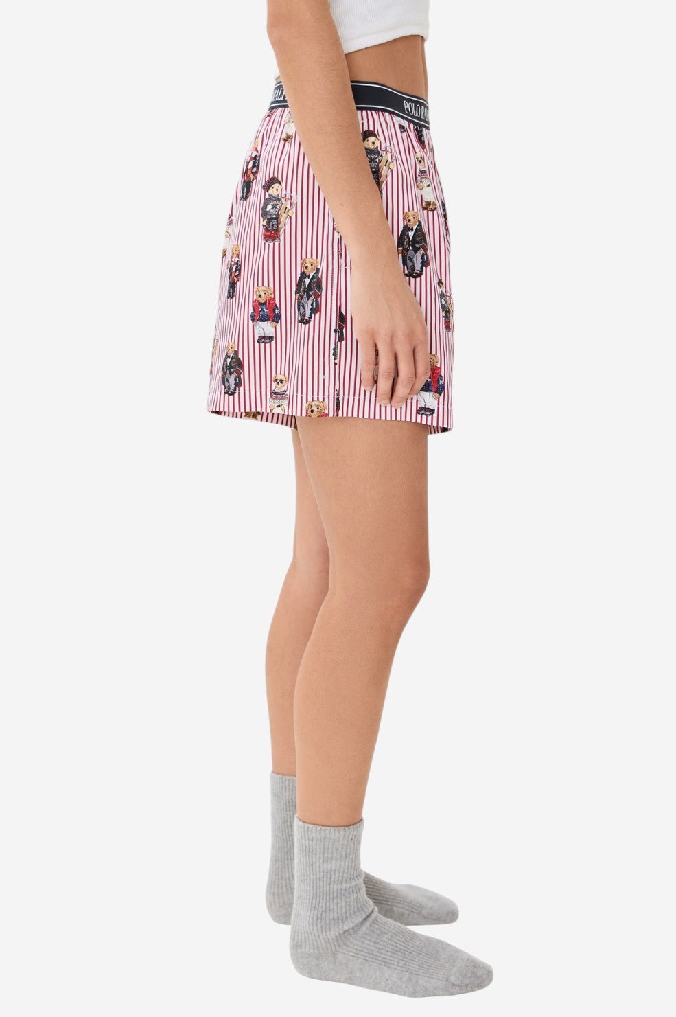 Polo Bear Sleep Boxer - Iconic Bear Snowfall Red - Image 3