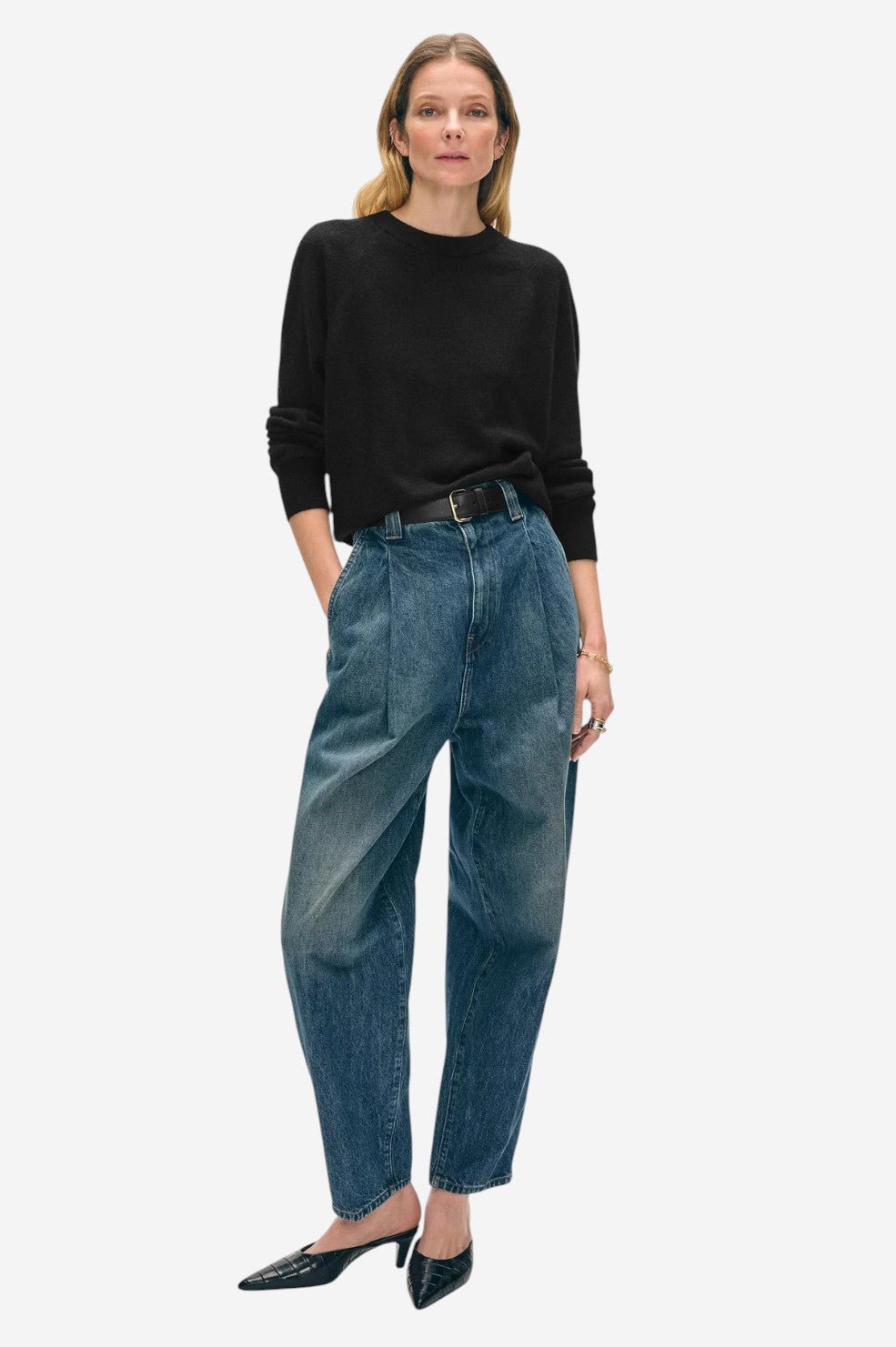 Cashmere Easy Sweatshirt - Black - Image 4