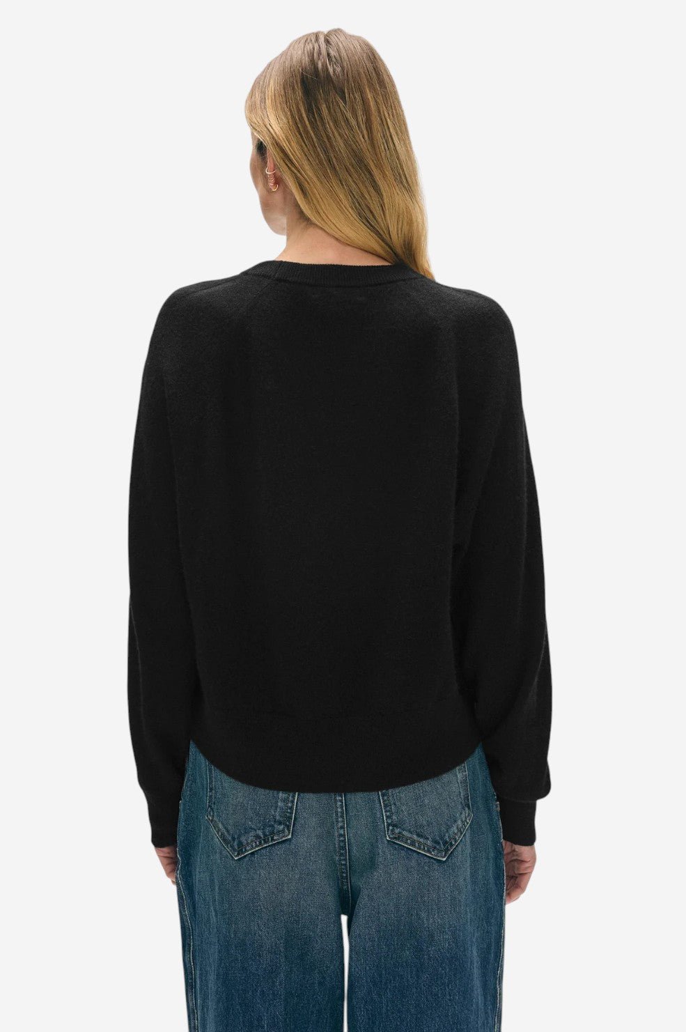Cashmere Easy Sweatshirt - Black - Image 3