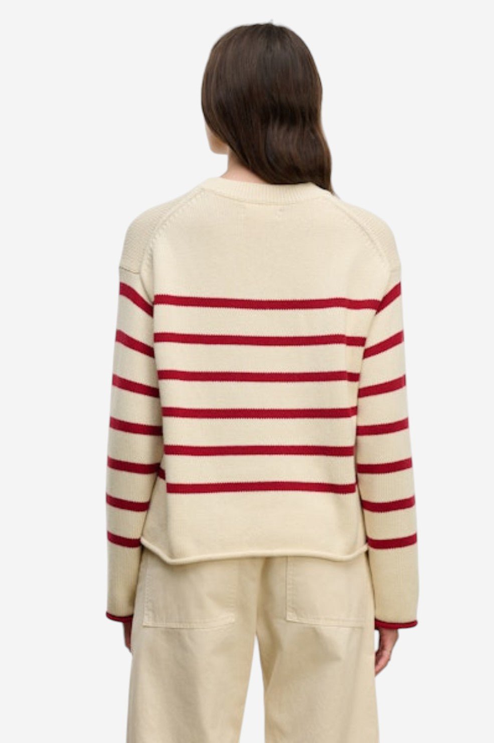 Lucia Sweater - Cream/Shiraz - Image 3