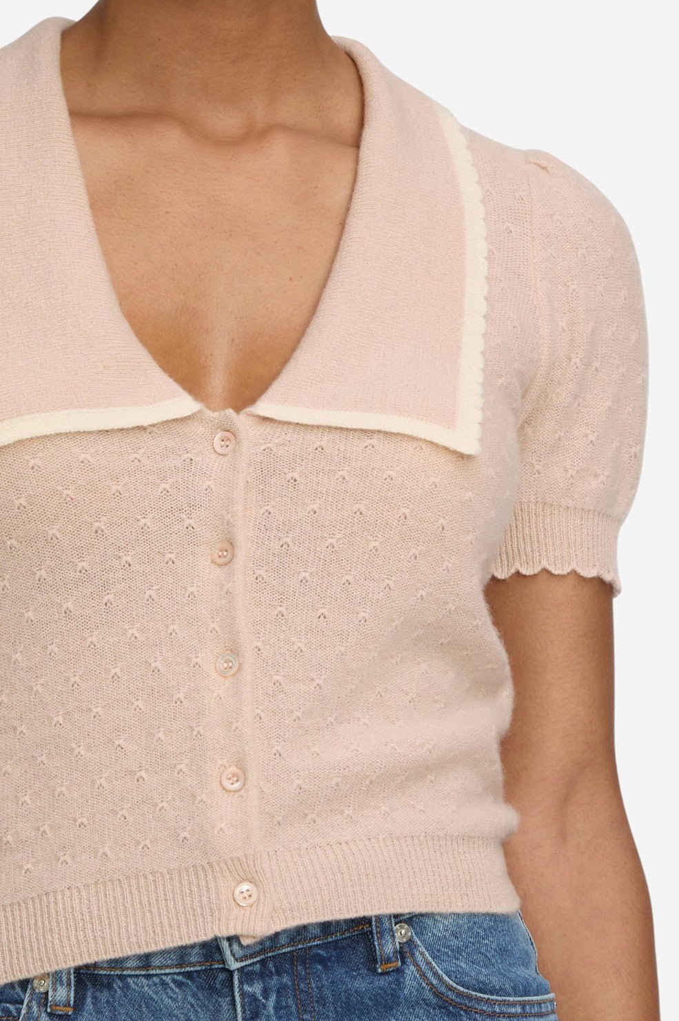 The Cashmere Sailor Sweater - Pink Sand Multi - Image 4